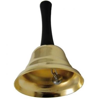 Cloche du pere noel noir et dore or