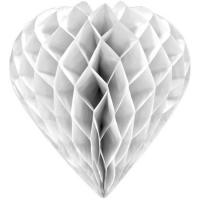 Coeur blanc en papier pour decoration