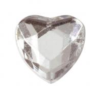 Coeur diamant transparent 1cm