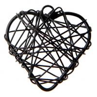 Coeur noir en metal