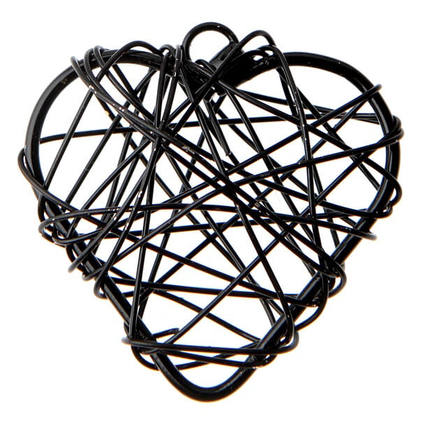 Coeur noir en metal