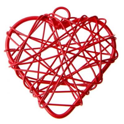 Coeur rouge en metal