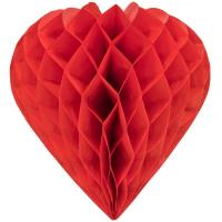 Coeur rouge en papier pour decoration