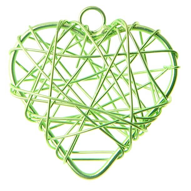 Coeur vert en metal