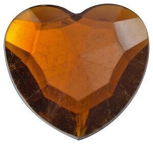 Grand coeur diamant décoratif chocolat de 3cm (x6) REF/3350