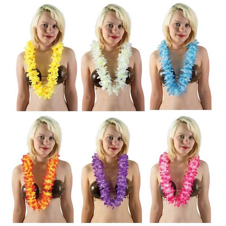 Collier de fleurs hawien multicolore