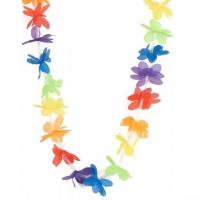 Collier fleurs hawai multicolore