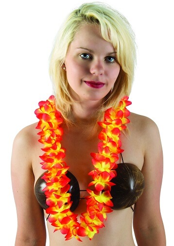 Collier hawaien orange