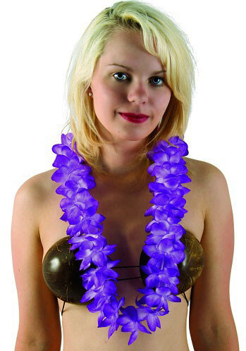 Collier hawaien violet
