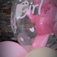 Colonne de ballon latex baby shower fille rose nord pas de calais