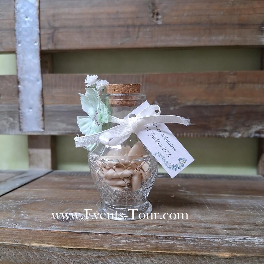 Conf002 confection de dragees pot imperial verre nature champetre