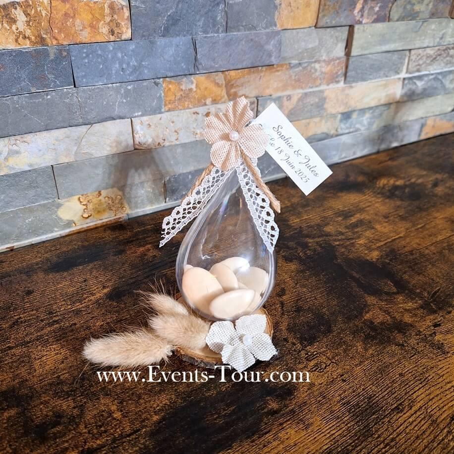 Conf019 confection de dragees nature champetre florale goutte d eau