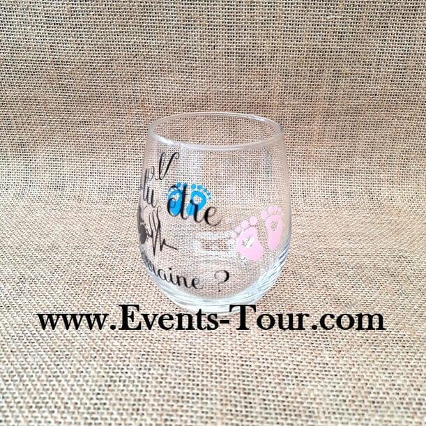 Conf024 cadeau fete gender reveal veux tu etre ma marraine verre a eau