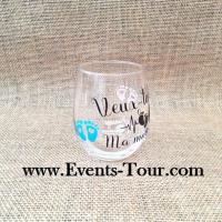 Conf024 cadeau gender reveal veux tu etre ma marraine verre a eau