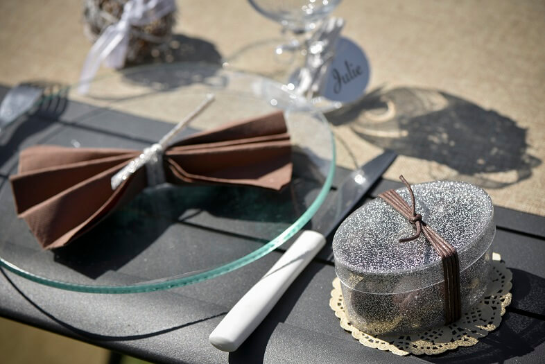 Confection de chocolat argent