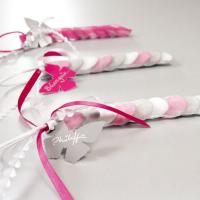 Confection de dragee papillon fuchsia