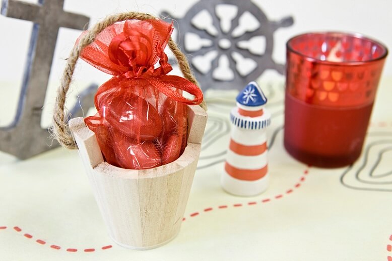 Confection de dragee seau en bois