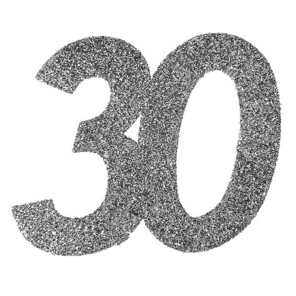 Confetti anniversaire 30ans paillete argent