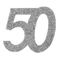 Confetti anniversaire 50ans paillete argent