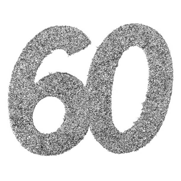 Confetti anniversaire 60ans paillete argent