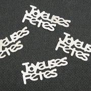 Confetti argent joyeuses fêtes (x10gr) REF/DEC429