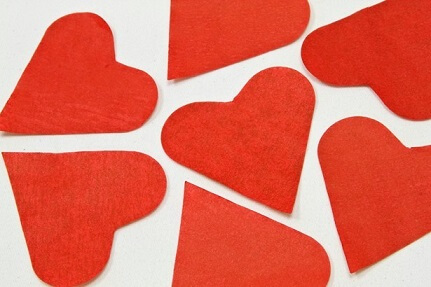 Confetti coeur rouge 1