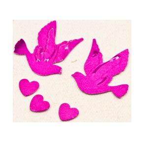 Confetti colombe et coeur fuchsia (x10gr) REF/DEC398