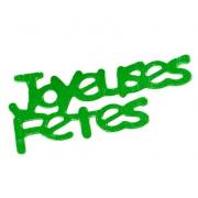 Confetti joyeuses fêtes: Vert foncé (x10grs) REF/DEC429
