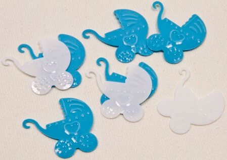 Confetti landeau bleu et blanc