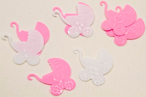 Confetti landeau rose et blanc