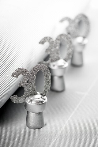 Confetti paillete anniversaire 30ans argent