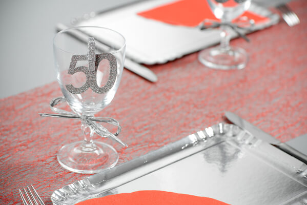 Confetti paillete anniversaire 50ans argent