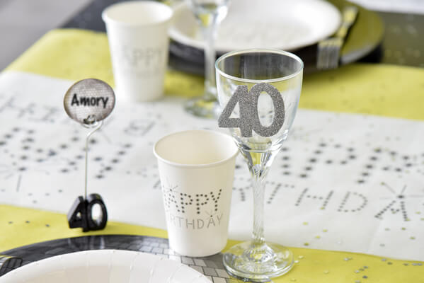 Confetti paillete anniversaire argent 40ans