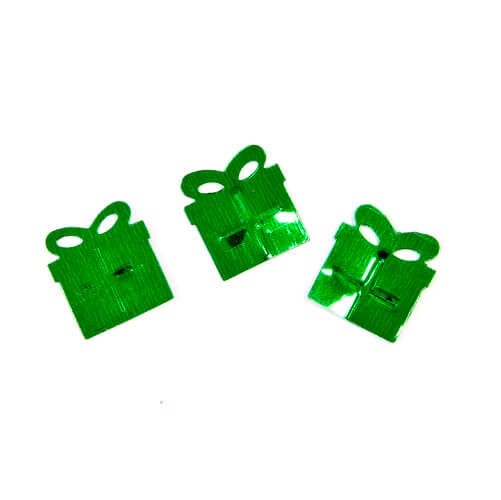 Confettis cadeaux de noel vert fonce