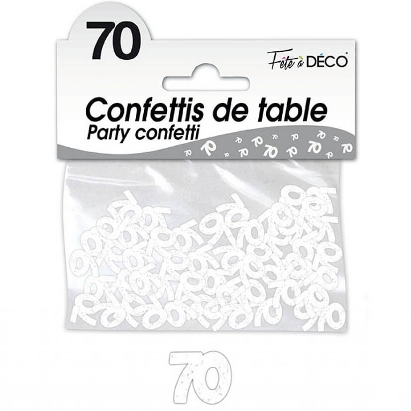 confettis table anniversaire 70 ans