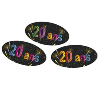 Confettis anniversaire 20ans (x15grs) REF/AA2012CH