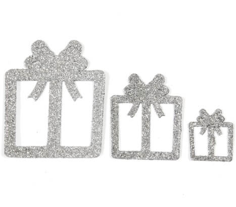 Confettis de table cadeaux de noel argent