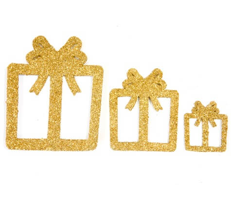 Confettis de table cadeaux de noel or