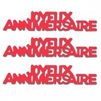 Confettis de table joyeux anniversaire rouge papier