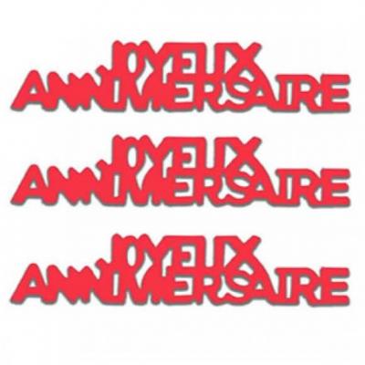 Confettis de table Joyeux Anniversaire en papier rouge 12grs (x1) REF/CA00PRP