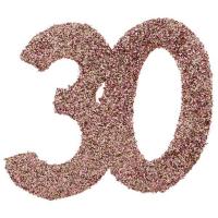 Confettis de table paillete anniversaire 30 ans rose gold