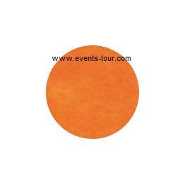 Confettis de table intissé rond orange 3.5 cm (x100) REF/2972