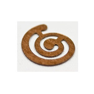Confettis de table spirale marron