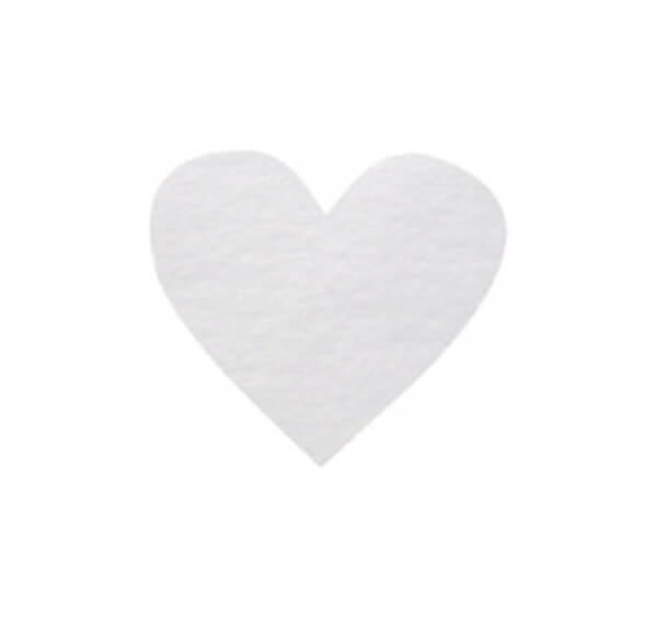 Confettis mariage coeur blanc