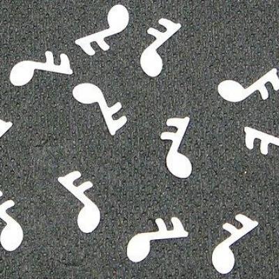 Confettis musique blanc