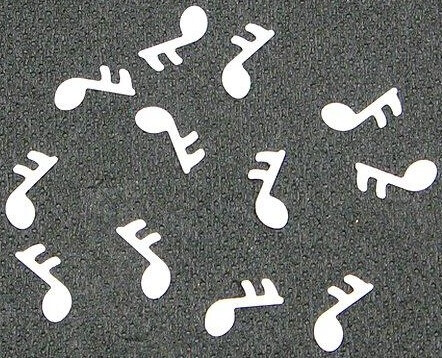 Confettis musique blanc