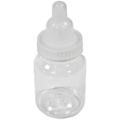 Contenant bapteme boite a dragee biberon transparente