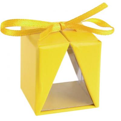 Contenant boîte cadeau jaune (x4) REF/4091