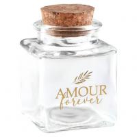 Contenant pot en verre mariage amour forever 7649