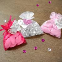 Contenant sachet a dragee blanc en oragndi pour confection